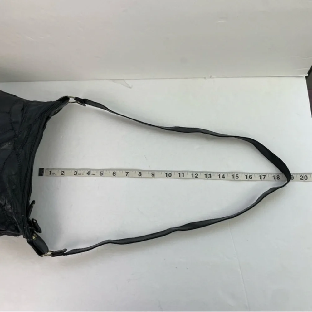 Vintage Black Patchwork‎ Crossbody Handbag Purse